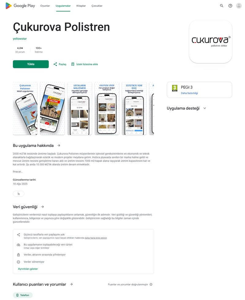 Çukurova Polistren Mobil App
