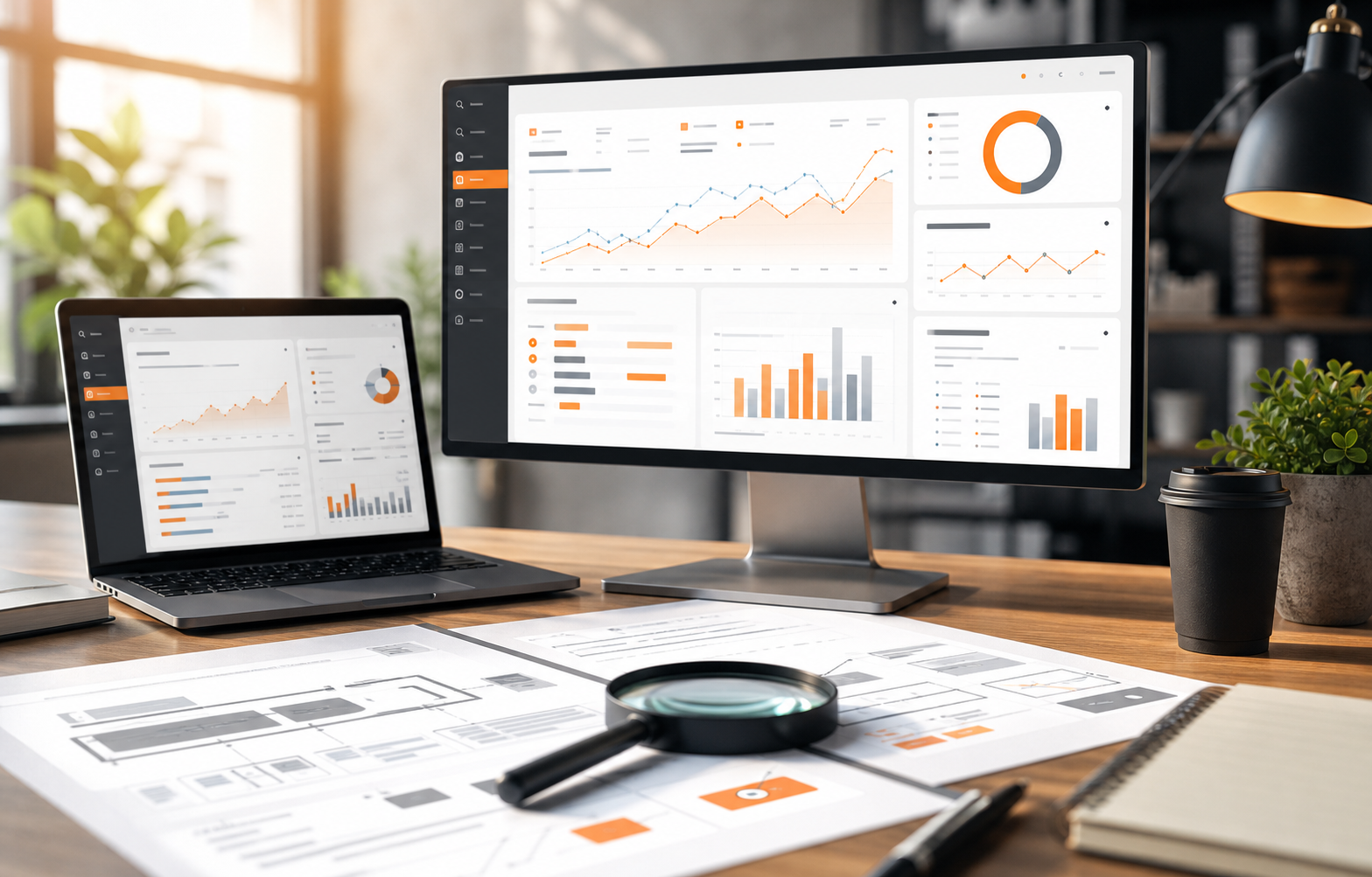 SEO optimizasyon çözümleri için arama analizi ve performans raporu görseli