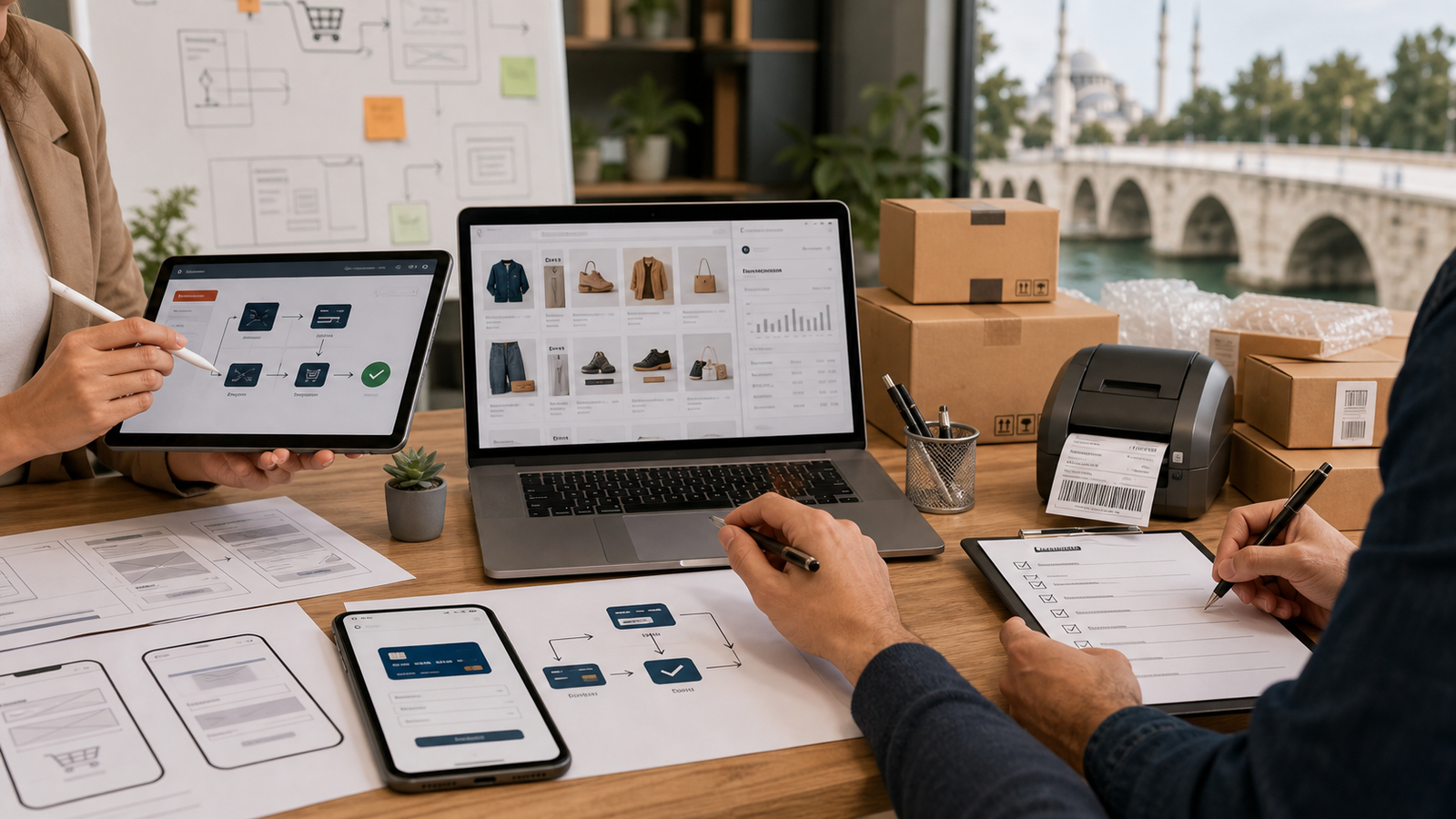 Adana e-ticaret online mağaza kurulumunda ödeme kargo ve sipariş akışı görseli