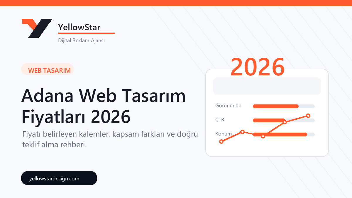 Adana web tasarım fiyatları 2026 rehberi için kurumsal analiz kapak görseli