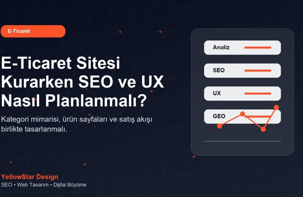 E-Ticaret Sitesi Kurarken SEO ve UX Nasıl Planlanmalı?