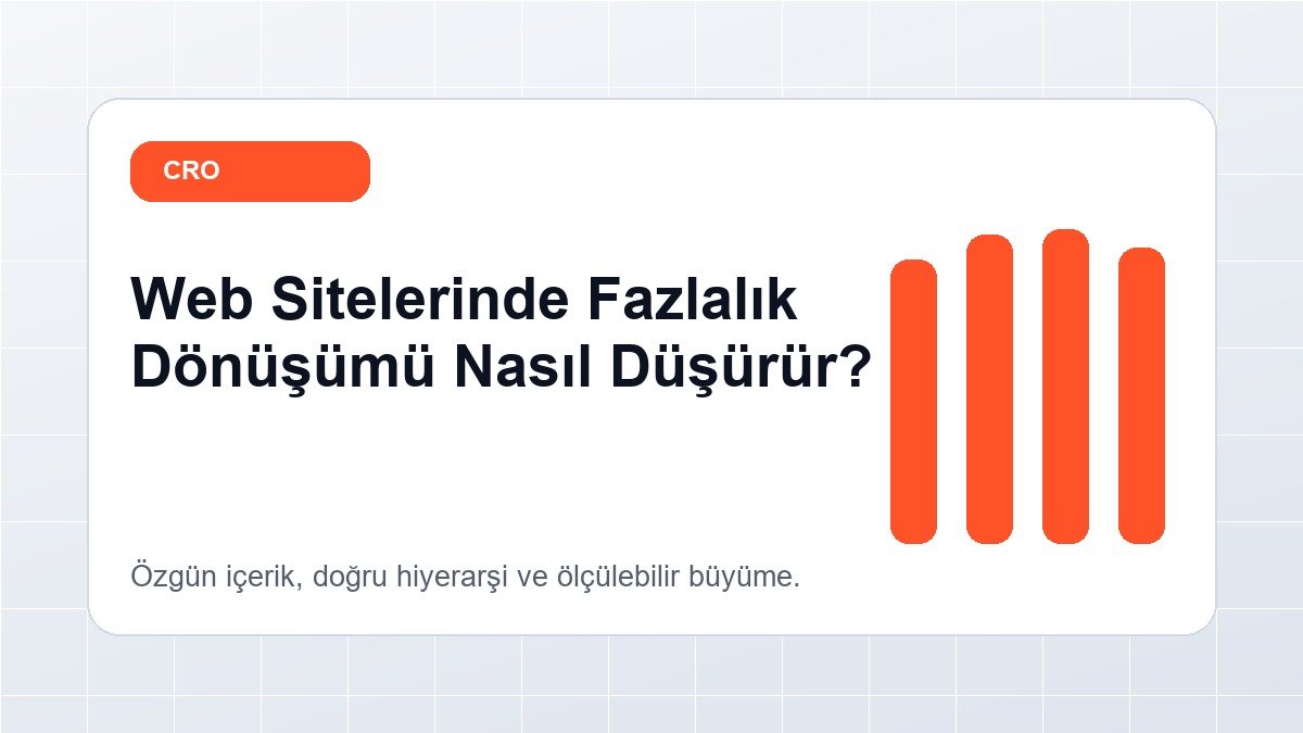 Web sitesinde sade tasarım ve dönüşüm optimizasyonu görseli