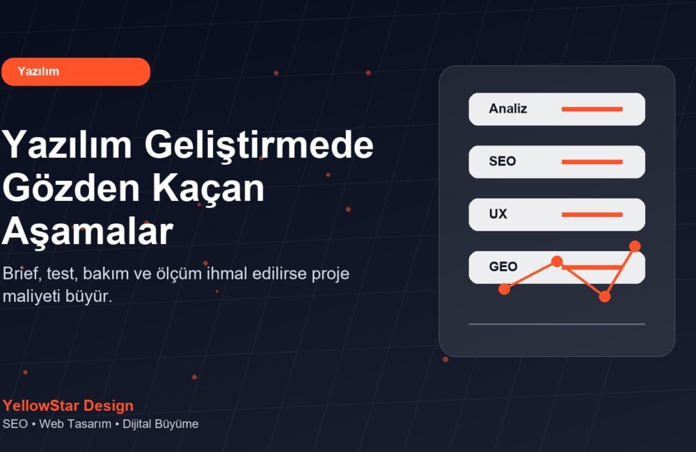 Yazılım Geliştirmede Gözden Kaçan Aşamalar