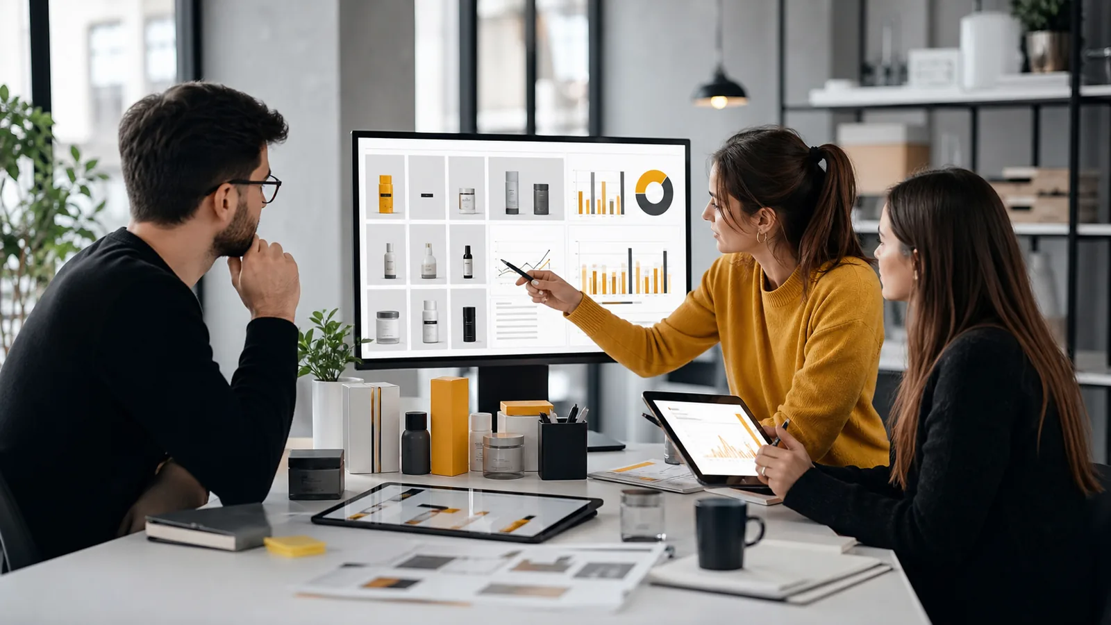 Ürün feed'i ve reklam performansını inceleyen e-ticaret reklam ekibi
